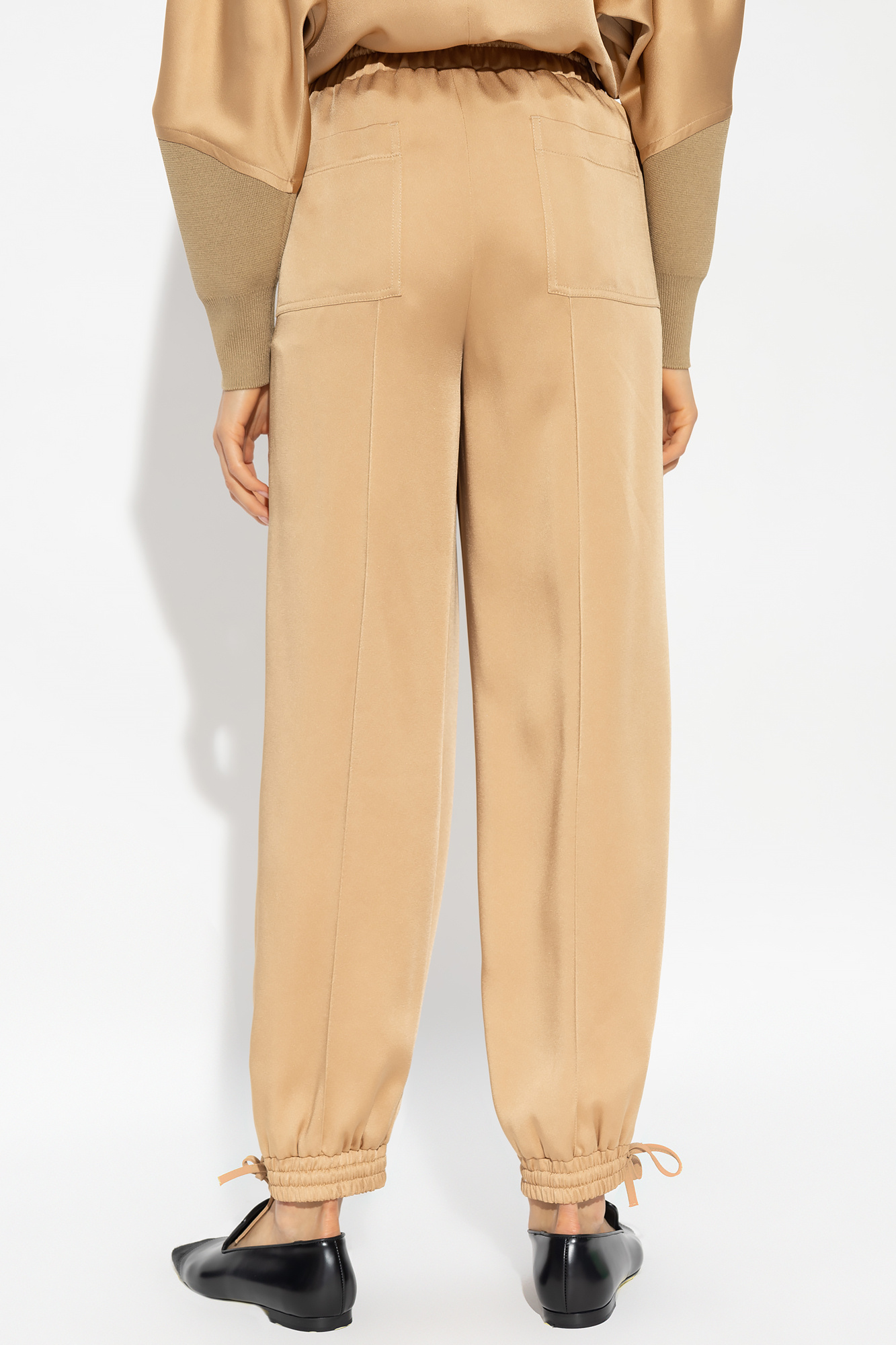 Brown Satin trousers JIL SANDER - Vitkac GB